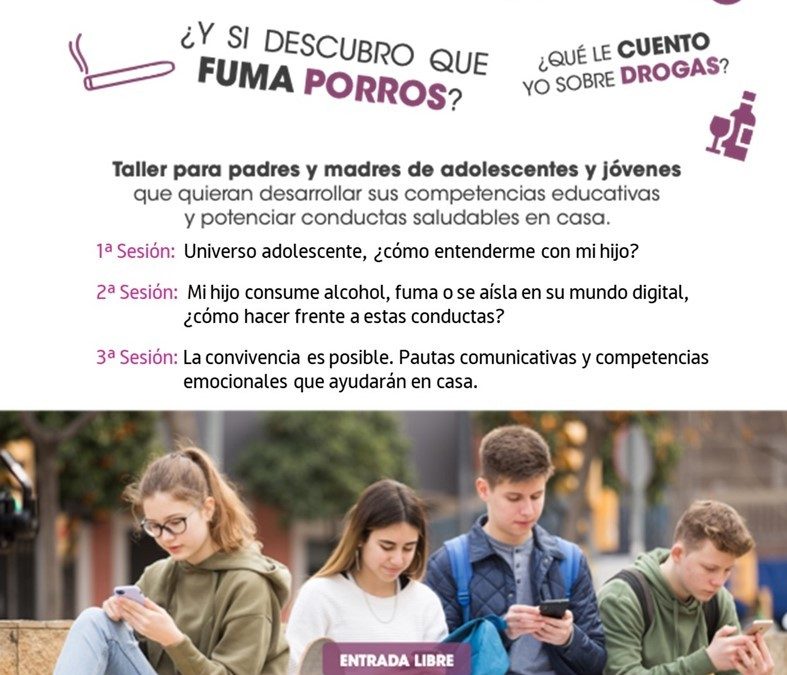 Taller para padres y madres de adolescentes.
