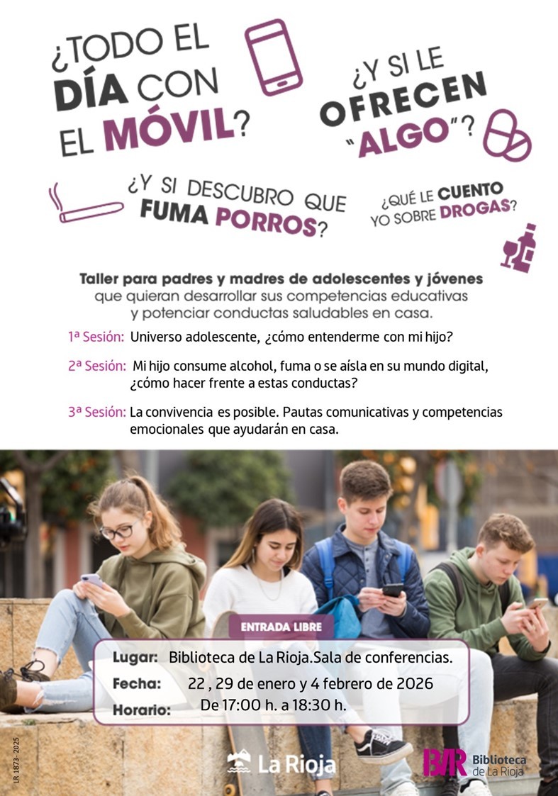 Taller para padres y madres de adolescentes.